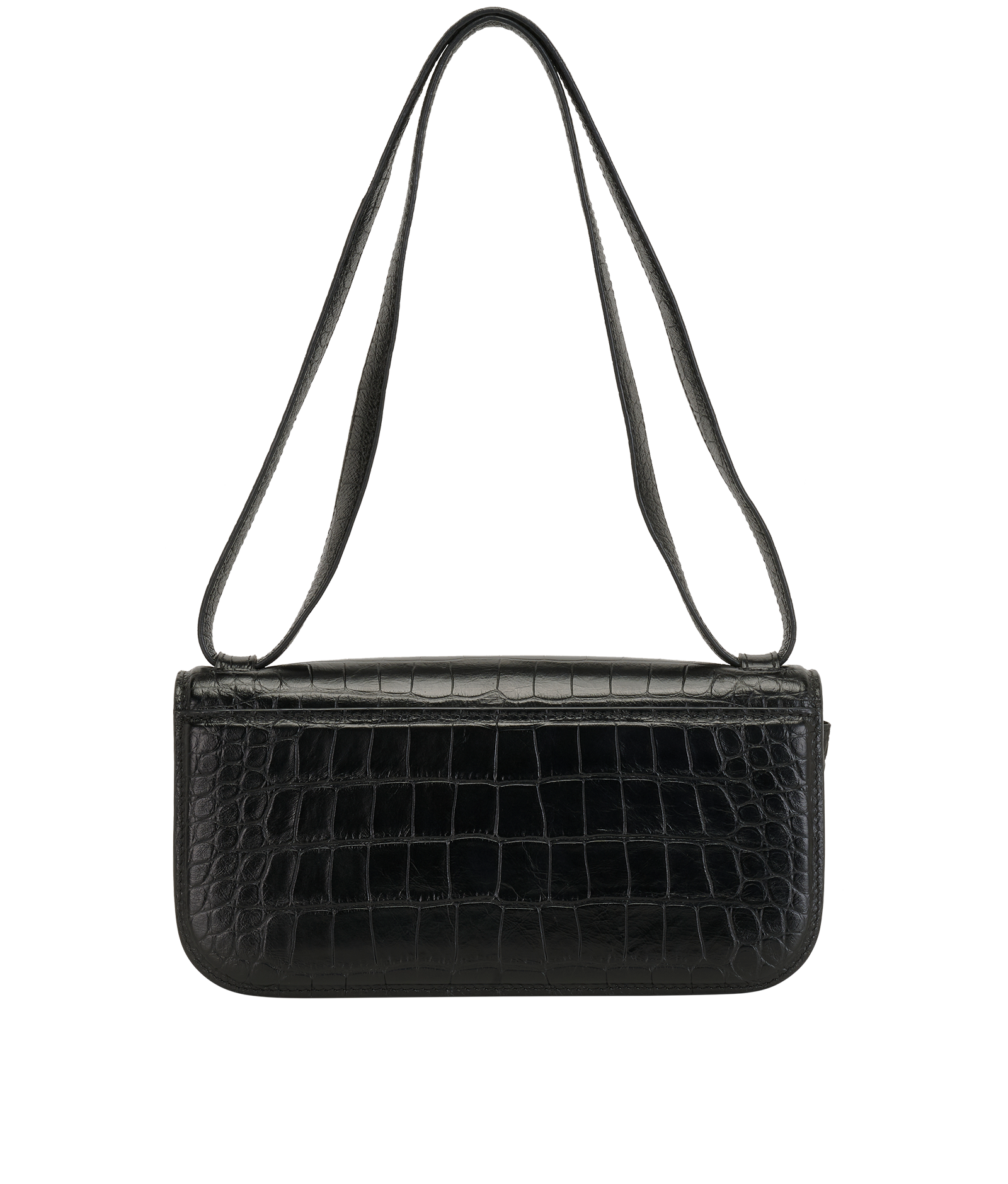 Small Gossip Shoulder Bag, &pound;395, Handbags, Black, Leather, Back view